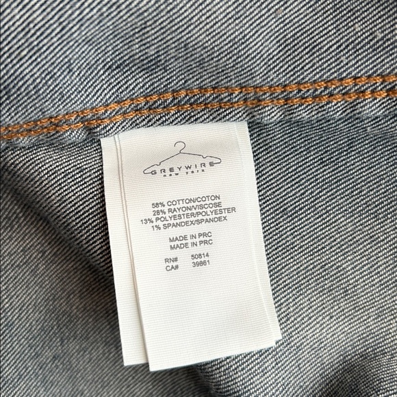 Greywire Sherpa Collar Denim Jacket Dark Wash Fitted Women Size L - Picture 7 of 12